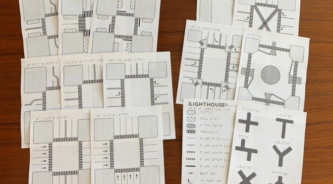 Photo: 14 pages of the new Tactile Intersection Diagrams Kit available from the Lighthouse-SF via this LINK